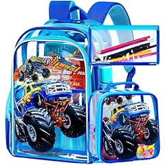 Kids Clear Backpack - Blue Passion Truck