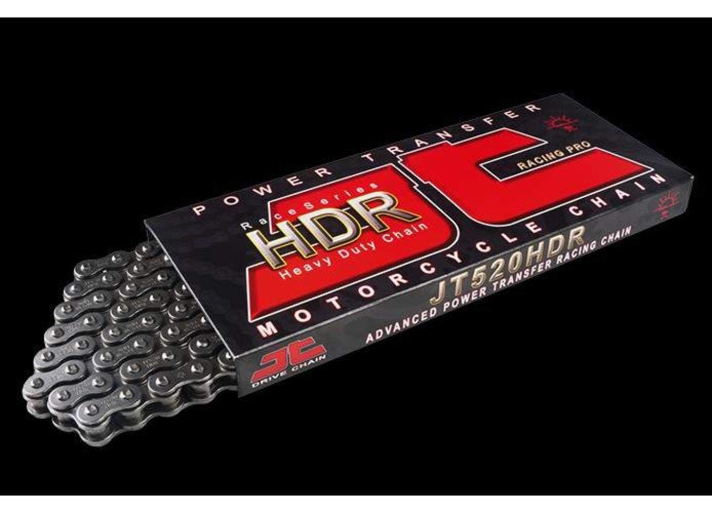 JT Drive Chain 520 HDR Race Series Ultimate Competition Chain - 112 Links , Chain Application: Street, Chain Length: 112, Chain Type: 520, Color: Natural JTC520HDS112SL