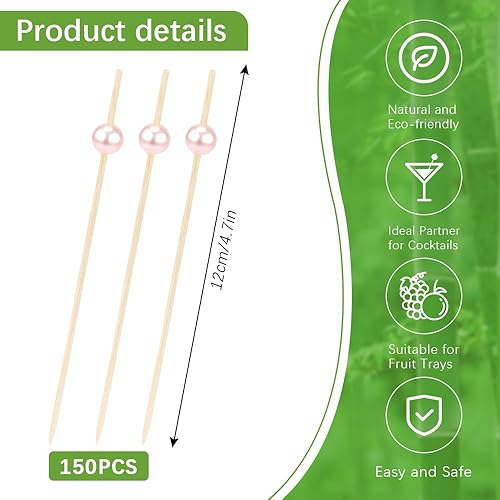 Miniatura 2 de Palillos de dientes saborizados para aperitivos, palillos de cóctel para picks de comida, 150 piezas de pinchos de madera para brochetas de 4.7