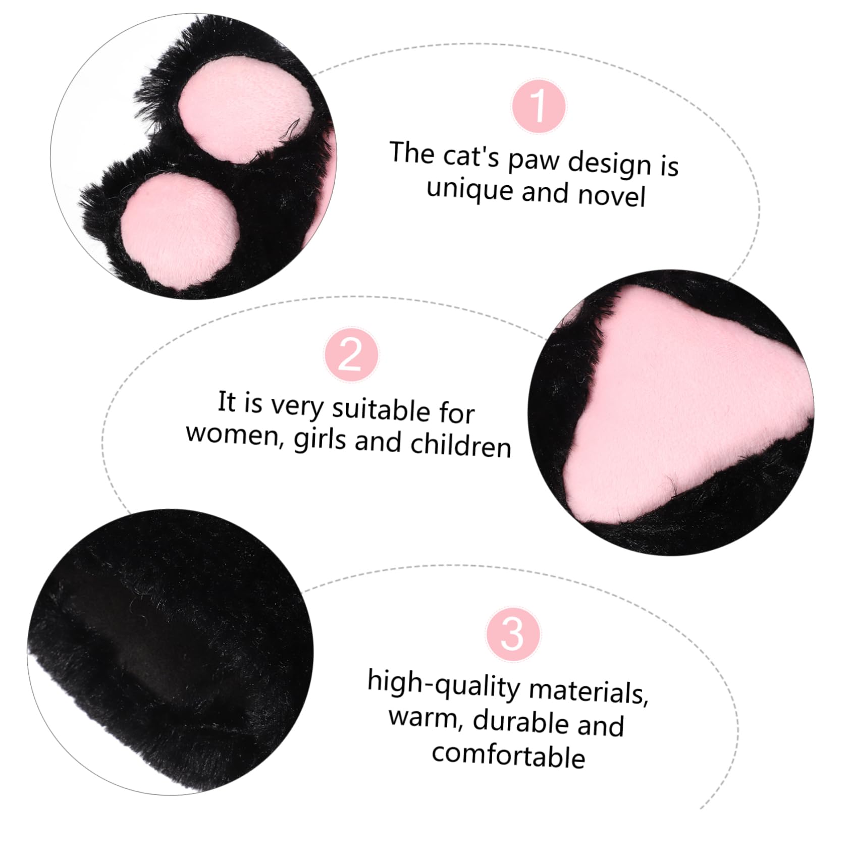 BESTYASH Cat Claw Glove Cosplay Boys and Girls Gloves Grooming Gloves for Women Girls Warm and Comfortable Performance Glove