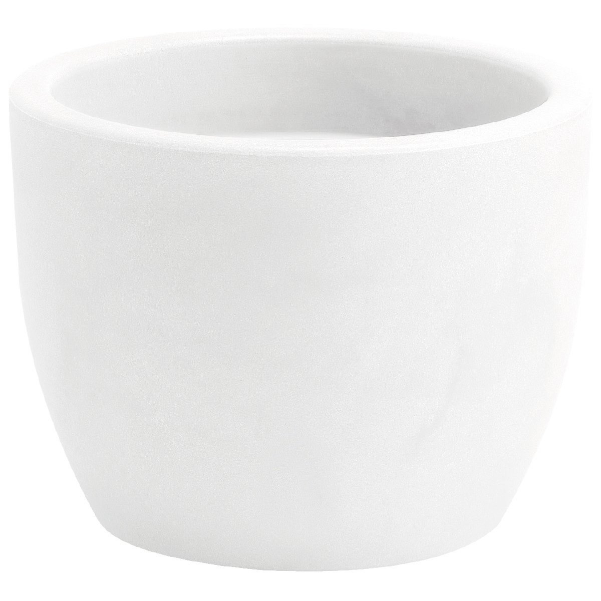 63001455 Vaso Nicoli Hera, Diametro 50 cm, Altezza 38 cm, Colore Bianco Opaco