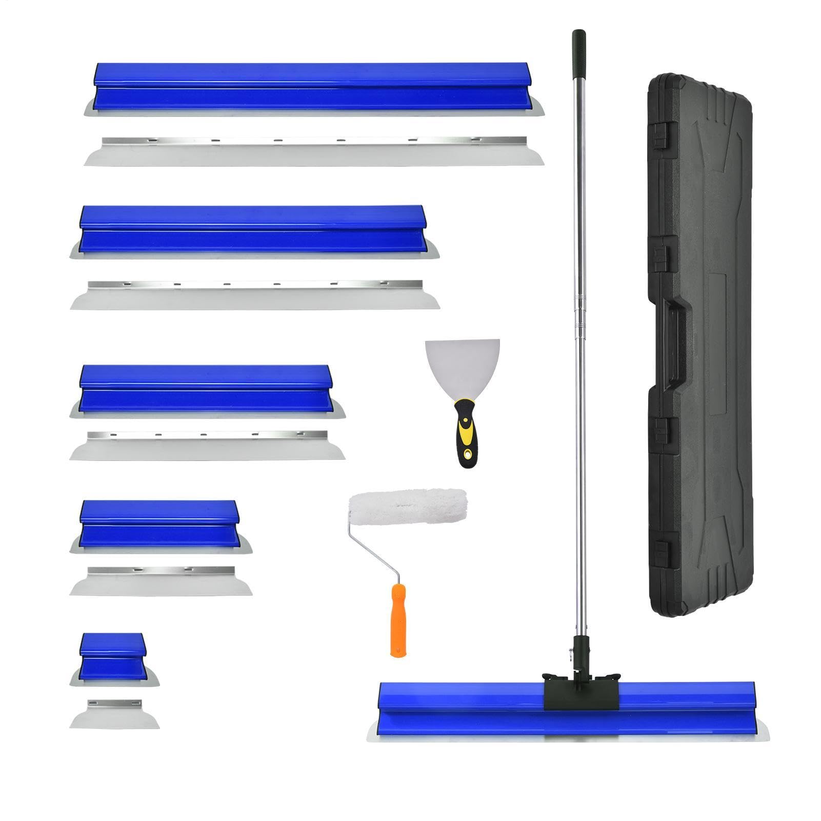 Malerspachtel Set Mit Verlängerungsgriff Farbschaber Edelstahl Wandspachtel | Edelstahl-Spachtelwerkzeug Mit 20/40/60/80/100cm With 1 Piece Of 0.35mm, 0.5mm Thickness Blade Für Renovierung, Wandglättung