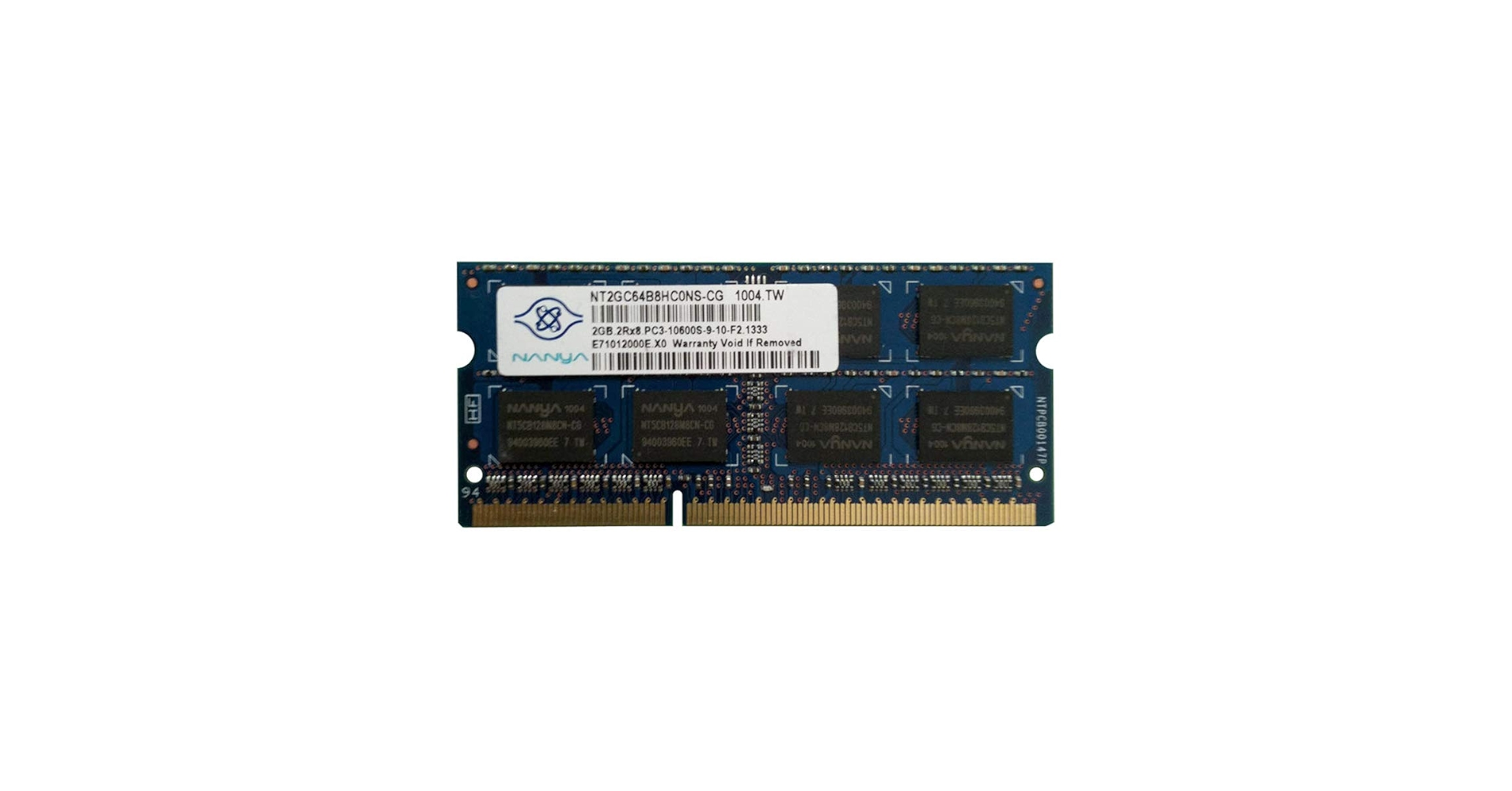 NANYA 2GB (1x2GB) DDR3 1333MHz RAM Memory PC3-10600S-9-10