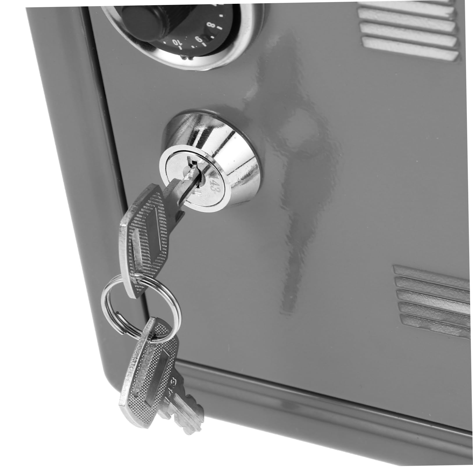 Operitacx Salvadanaio Lucchetto in Ferro Argento, Cassaforte di Sicurezza Mini Portatile Funzione Antipry per Ufficio e Viaggio
