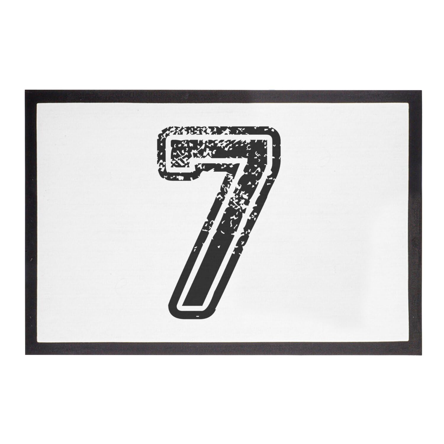 Paillasson Maillot Numéro 7 Noir Sport idée cadeau pour fan de football et basketball 60x40