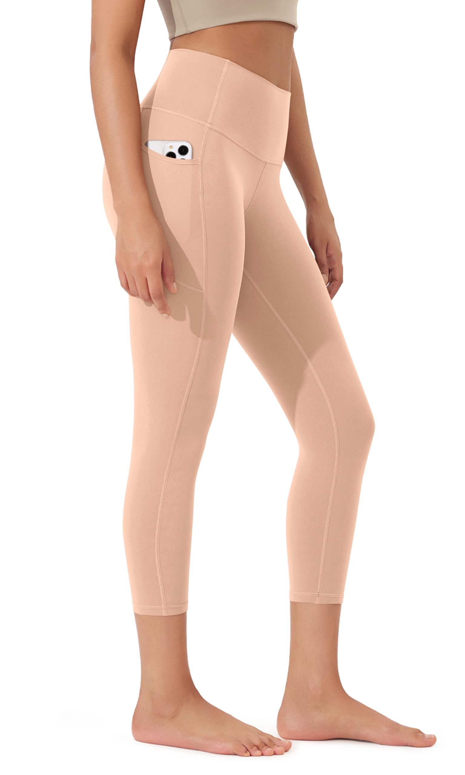ODODOS Buttery Soft Lounge Yoga Capris with Pockets for Women 14 19 21 High Waist Capri Leggings