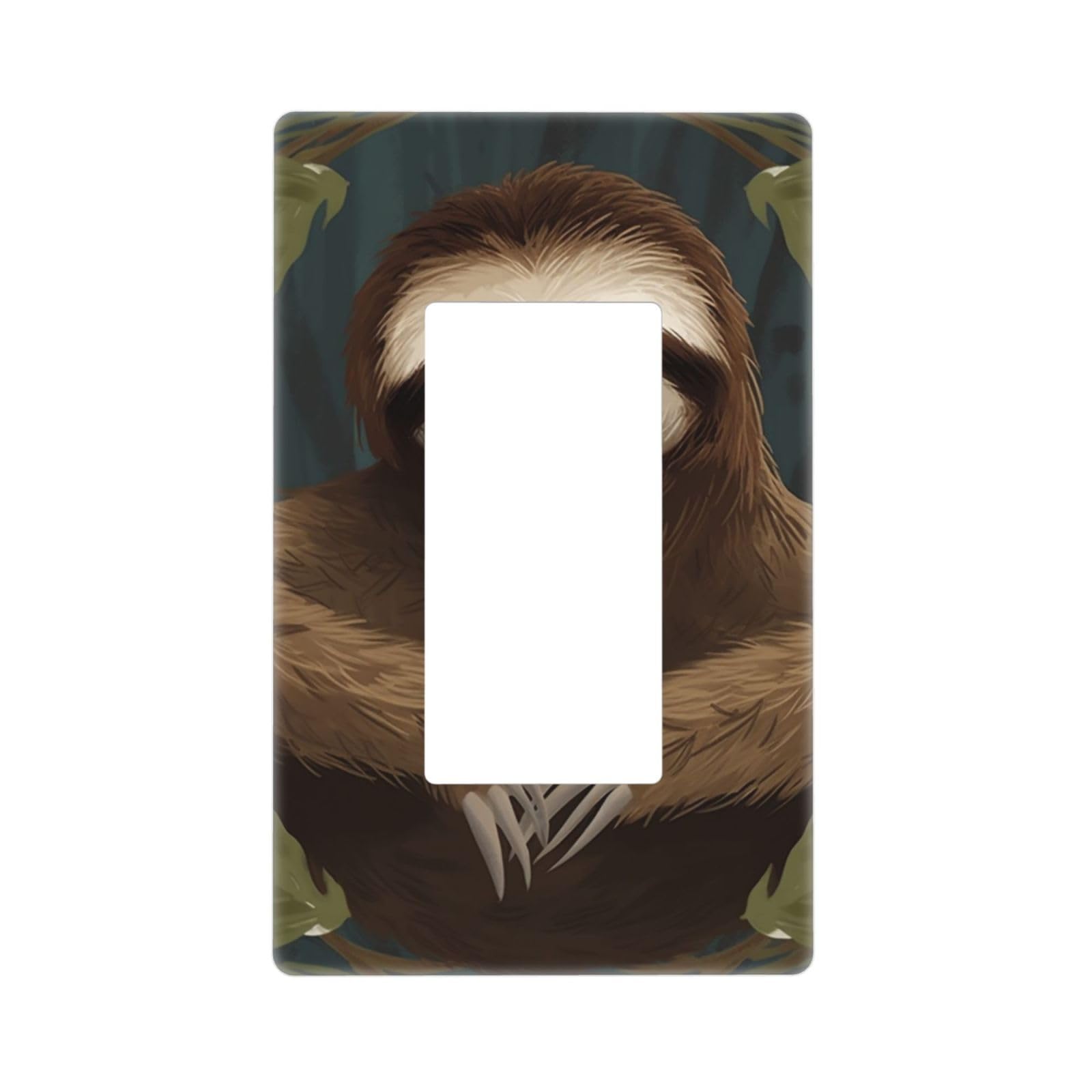 Decorator Wall Plate 1 Gang Light Switch Covers Decorator Receptacle Outlet Covers Sloth Wall Plates for Electrical Outlets Plug Cover Single Rocker Switch Plates