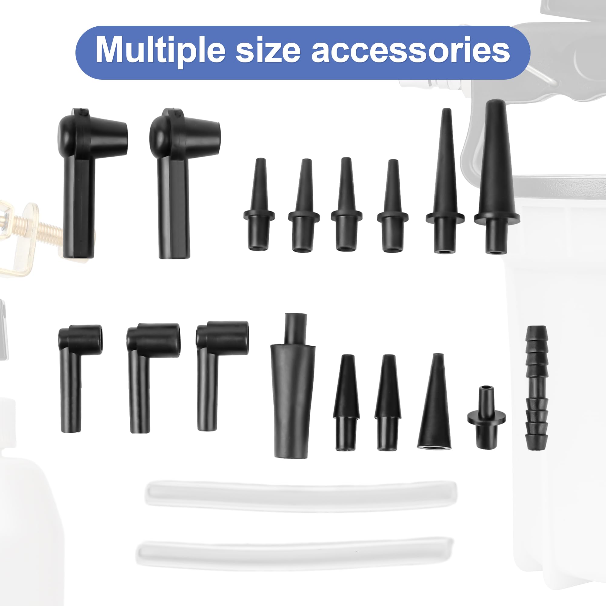 Kit de purgador de frenos al vacío de 2 litros con extractor de líquido de frenos de 2 L y botella de recarga de 1 L, juego de herramientas neumáticas para coche, coche, camión, EE. UU