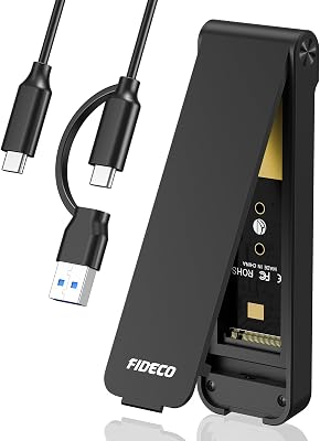 FIDECO M.2 NVMe SSD Enclosure, M.2 NVMe to USB Adapter, USB - best m 2 ssd usb enclosure