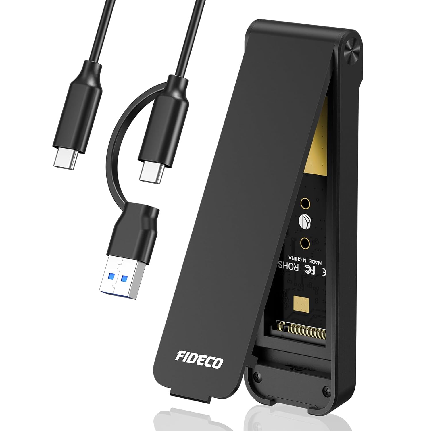 FIDECO M 2 NVMe SSD Enclosure M 2 NVMe to USB Adapter USB 3 2 Gen 2 10Gbps