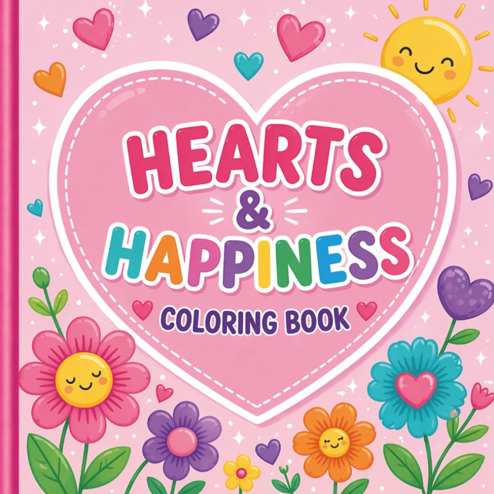Sweet Heart Fun Coloring Book: Bold, Easy, Simple Designs to Color