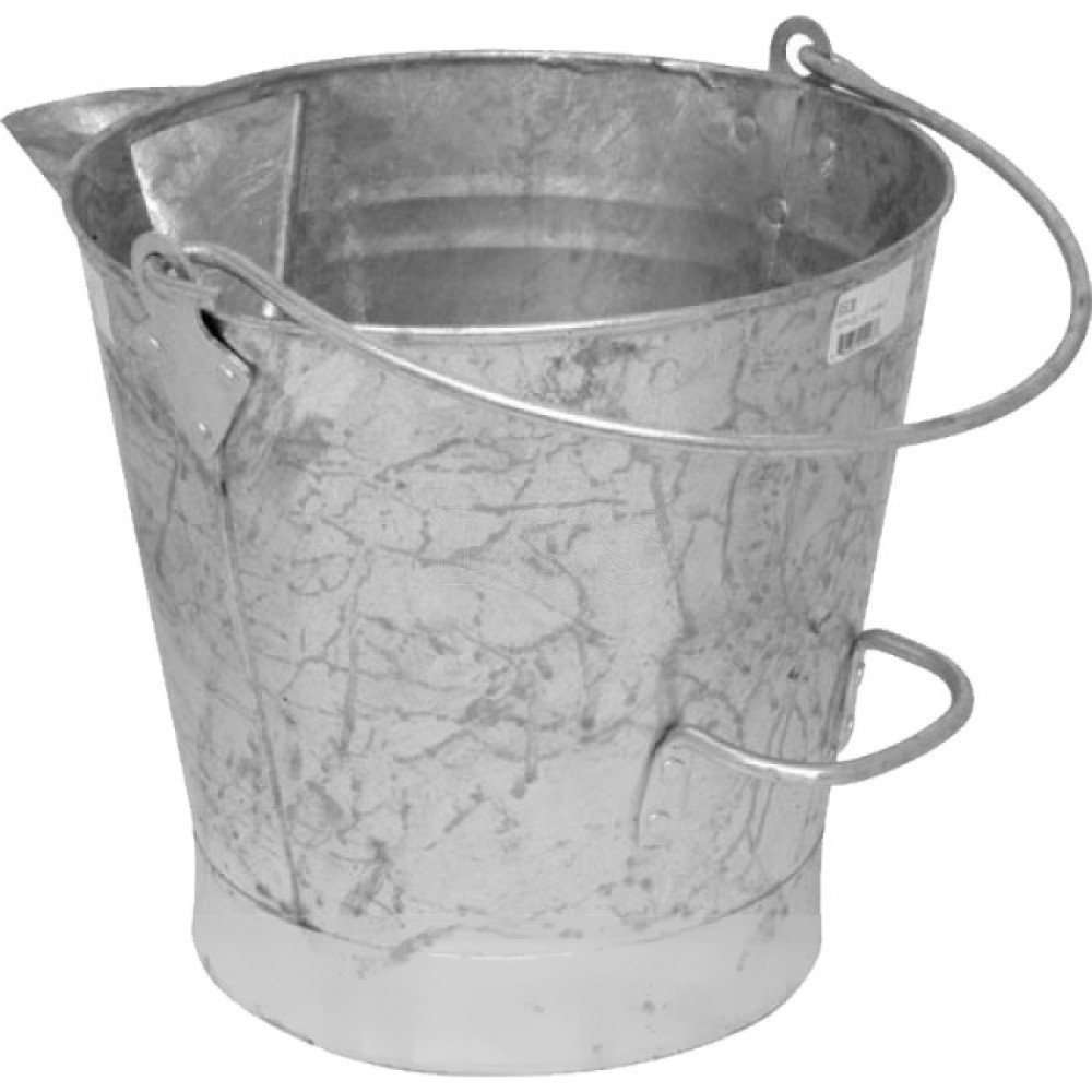 L&S Engineers 3 Gallon Round Galvanised Metal Bucket w/Tipping Handle