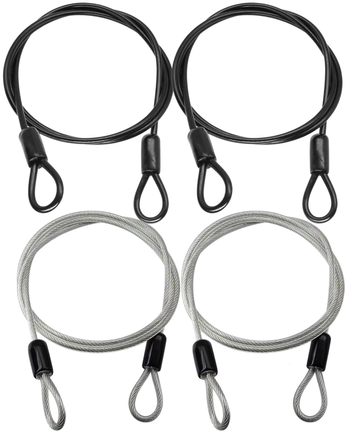 Lot de 4câble Antivol Câble en Boucle Câbles de Sécurité 1m Câble en Lot de 4câble Antivol Câble en Boucle Câbles de Sécurité 1m Câble en