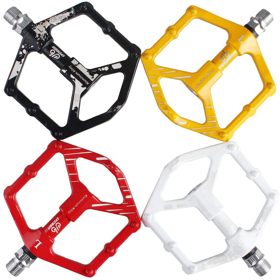 LYCAON Pedali per bicicletta antiscivolo, 0,64 lb/coppia, 3 cuscinetti Pedali per MTB BMX MTB Road Bike