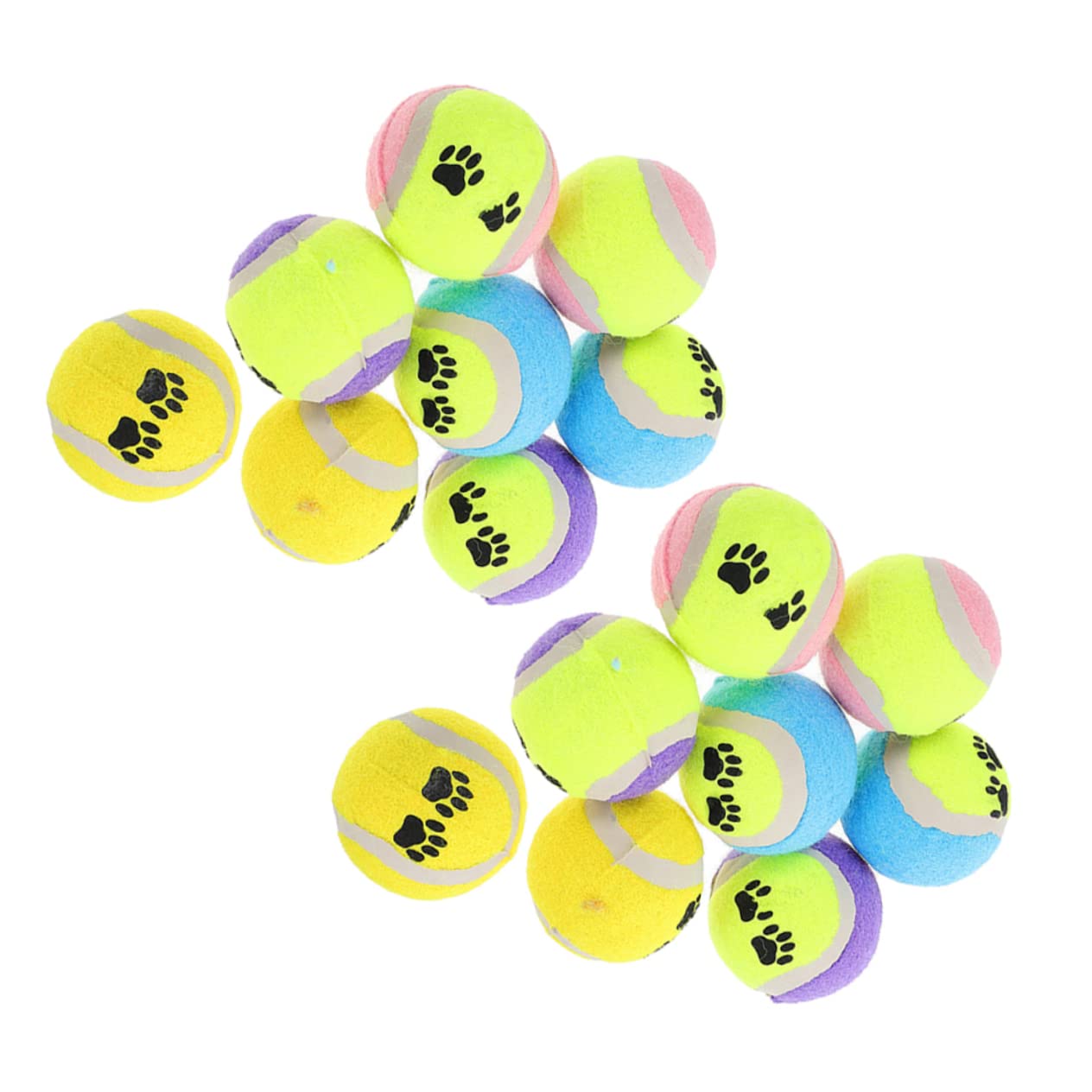 HEMOTON 16piezas Juguete De Pelota De Tenis para Mascotas Balones Interactivas De Goma para Perros Juguetes De Entrenamiento para Perros Balones para Pequeños para Exterior El Parque