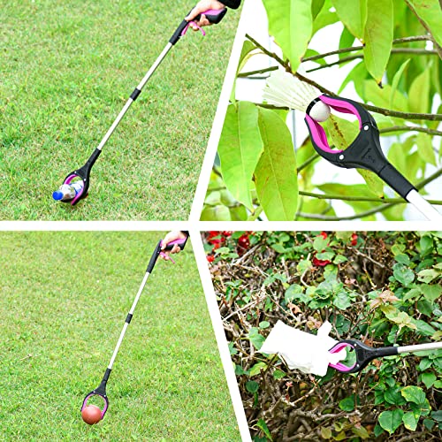 Grabber Reacher Tool,32 Inch Foldable Reacher Grabber Pickup Tool with Strong Grip Magnetic,360°Rotating Anti-Slip Jaw,Trash Claw Grabber Tool,Grabbers for Seniors for Outdoor & Indoor (Purple) - Thumbnail 6