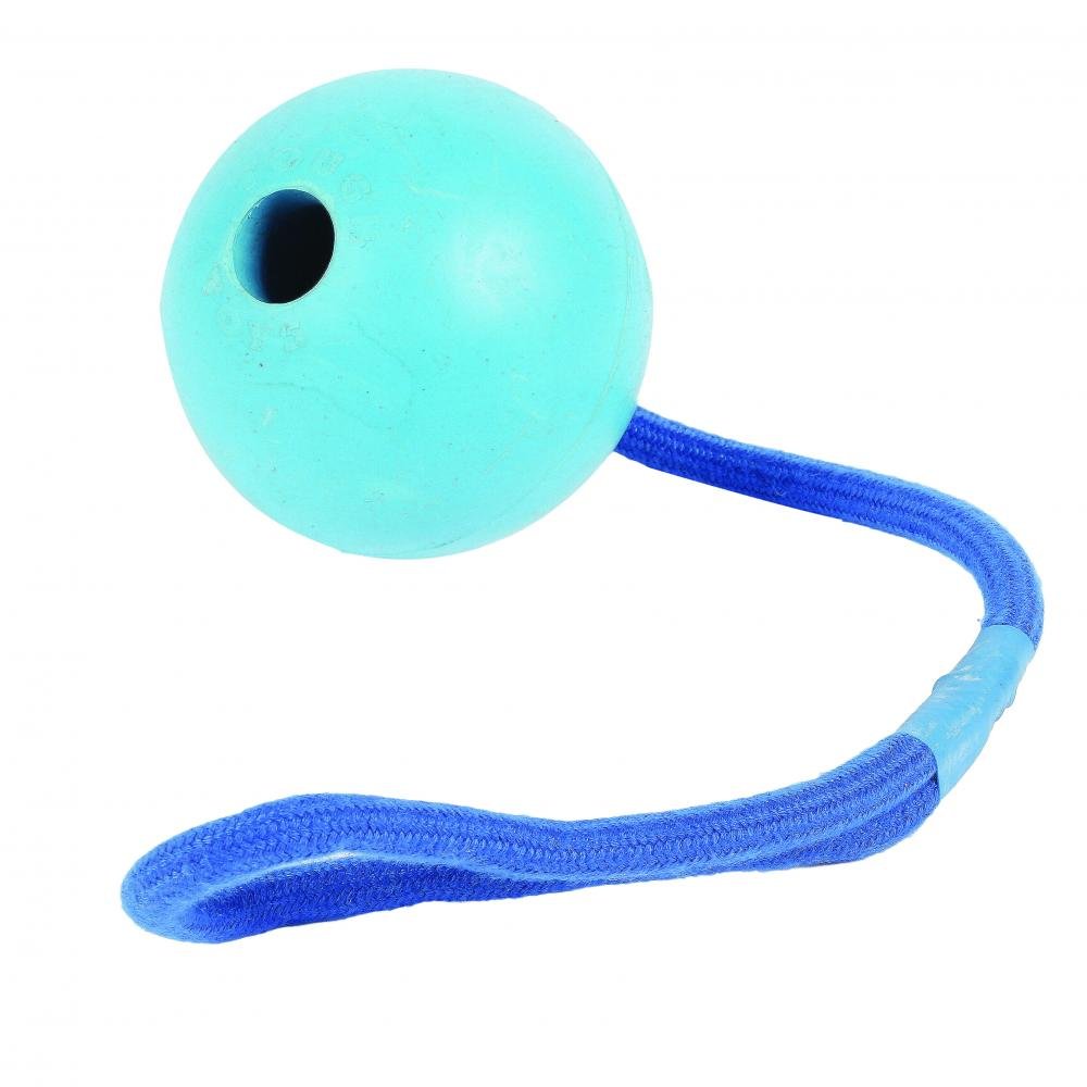 Happy Pet Rope Ball Dog Toy Strong Tough Fun Interactive Chewing Outdoor Playing Catch Fetch Lightweight Tugging Pulling for All Breeds 3.25"