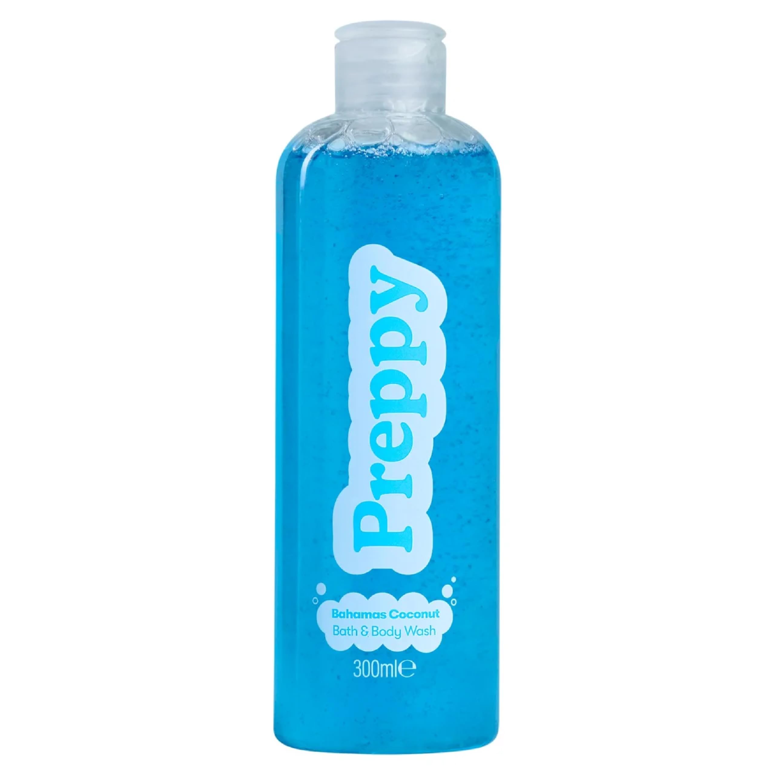 Preppy Bath & Body Wash - 300ml, Tropical Body Wash, Hydrating & Moisturising Kids Body Cleanser, Suitable for Dry & Sensitive Skin, Sulphate & Paraben Free, Bahamas Coconut Scent