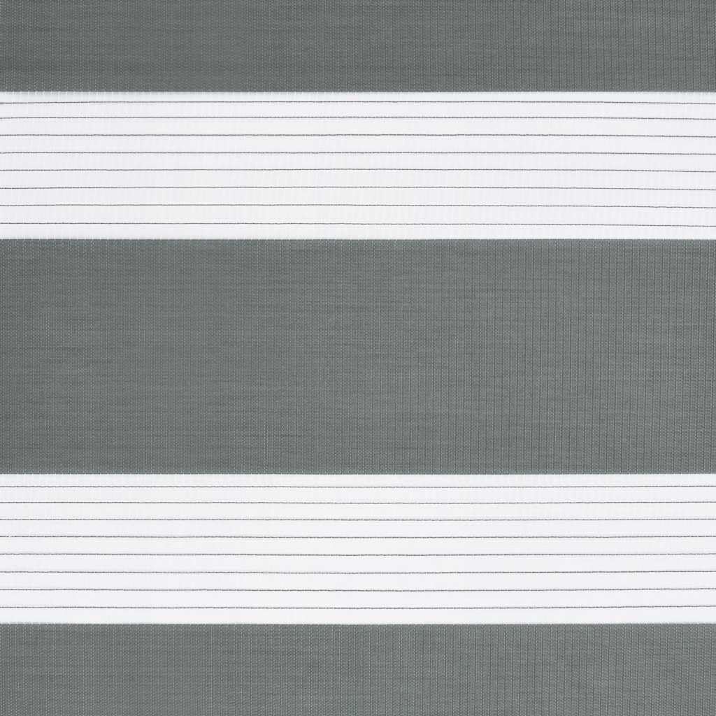Doppelrollo Dunkelgrau 90x230 cm Zebra Stoffbreite 85,9 cm 100 Prozent Polyester, zweilagig Blickdicht und transparent für Sichtschutz und Verdunkelung