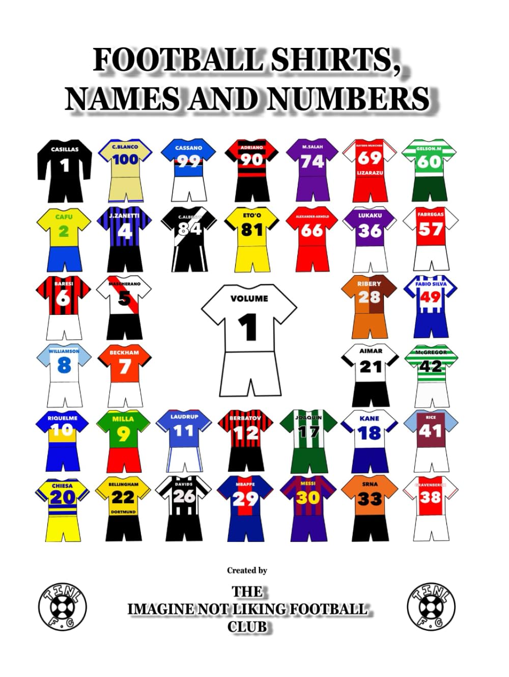 Football Shirts, Names and Numbers: Volume 1