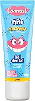 Carmed Fini Dentaduras Gel Dental com Flúor Sabor Framboesa e Morango 70g