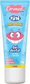 Carmed Fini Dentaduras Gel Dental com Flúor Sabor Framboesa e Morango 70g