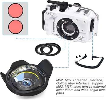 Amazon | Seafrogs Olympus TG6用防水ケース、ドームポートと