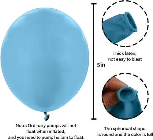 Vista 135 de Globos metálicos negros, 50 unidades, 5 pulgadas, acabado cromado, kit de guirnalda con globos de látex