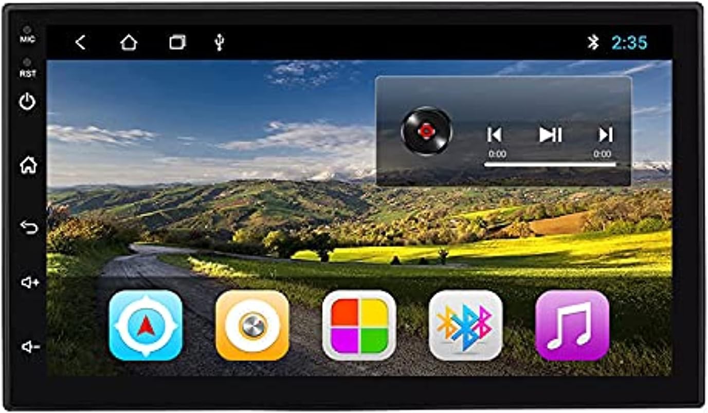 Roadstar 7in 2 Din Android 10 Radio GPS Navigation Bluetooth Universal Audio Car Stereo AM/FM USB Full HD Touch Screen with Google Map, YouTube