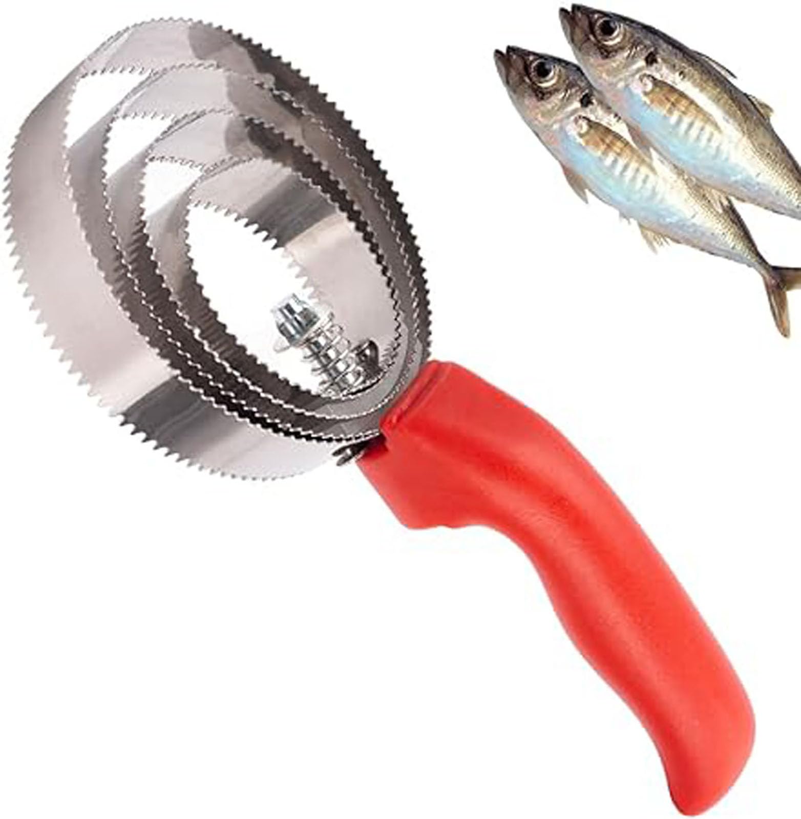 ALMEKAQUZ Fish Skin Brush Fast Remove, Stainless Steel Fish Scaler Remover, Heavy Duty commercial Fish Scaler Brush Fish Scaler Cleaning, Stainless Steel Sawtooth Easily Remove Fish Scales
