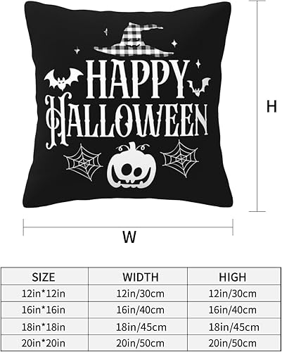 Miniatura 9 de Juego de 4 fundas de almohada de Halloween, diseño de calavera con diseño de calabaza, fantasma, groovy, rosa, diseño de estrellas, flores,