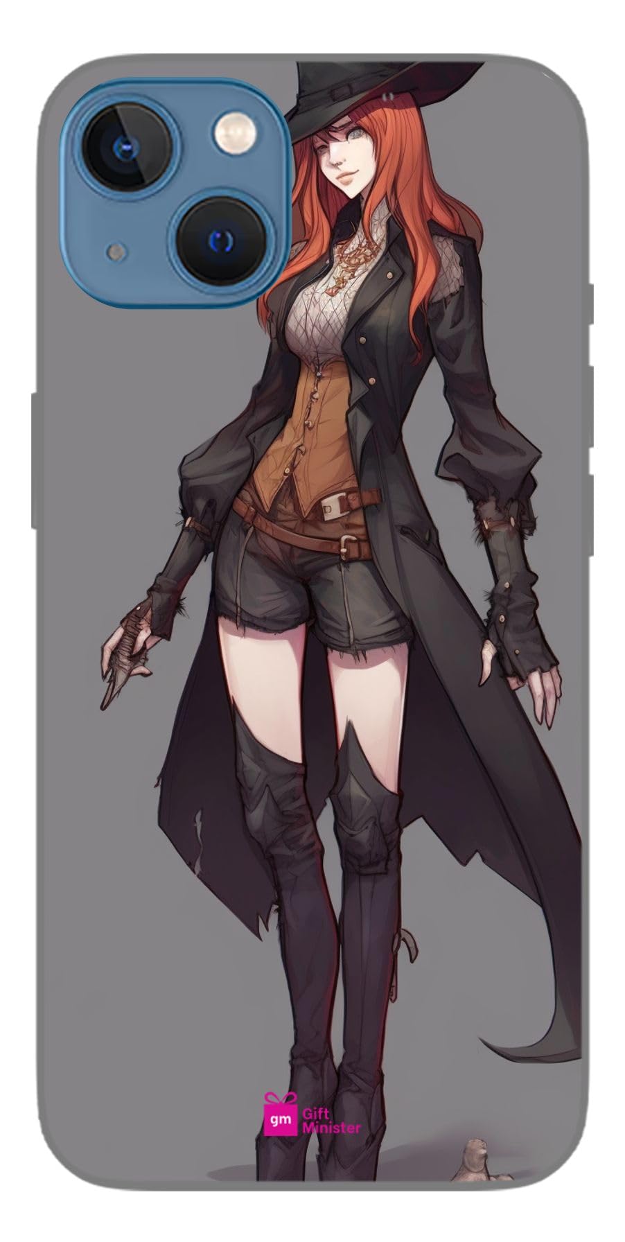 Gift Minister Silicone Designer Cover for Apple iPhone 13 Graycase - Shellz Anti-Slip Dustproof Shockproof Anti-Fingerprint Scratch Resistant Clear Camera Protection Flexible Comfortable 1Pcs 1695T