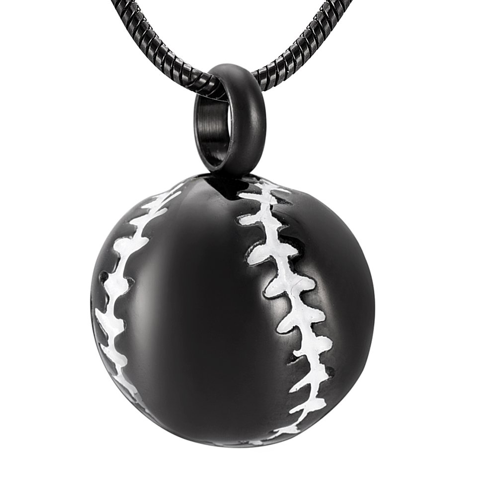 Médaillon funéraire baseball acier inoxydable pour sécuriser les cendres - 5
