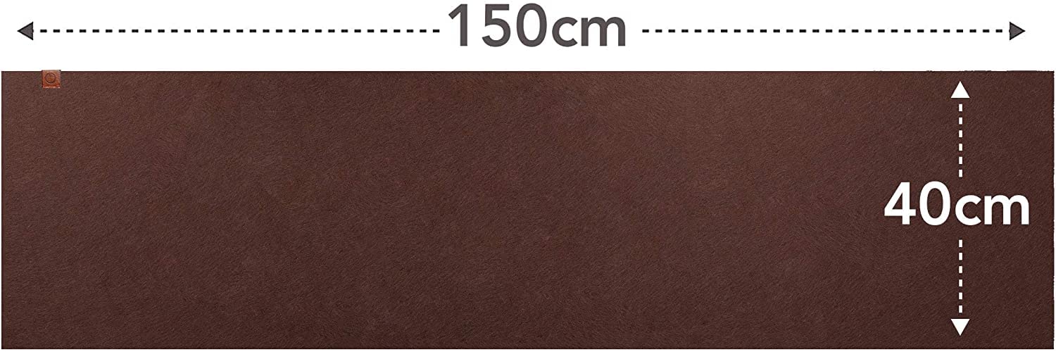 Sidorenko tovaglia moderna design in feltro antracite - tovaglie strette e lunghe 150x40 cm - decorazione scandinava - runner da tavolo moderno - centrotavola moderno design salotto - marrone