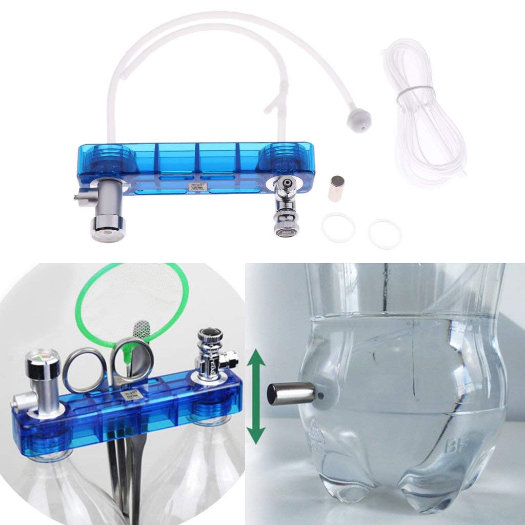 Générateur de CO2 Système avec Connexion et Clapet de Contrôle Tuyau Manomètre/Jauge de Pression CO2