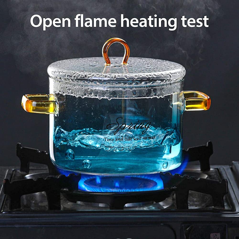 Hitzebeständige Glastöpfe, kreative Salatschüssel mit Deckel, sofortige Nudelschale, Suppenschüssel, offenes Feuer, Eintopftopf - 900 ml