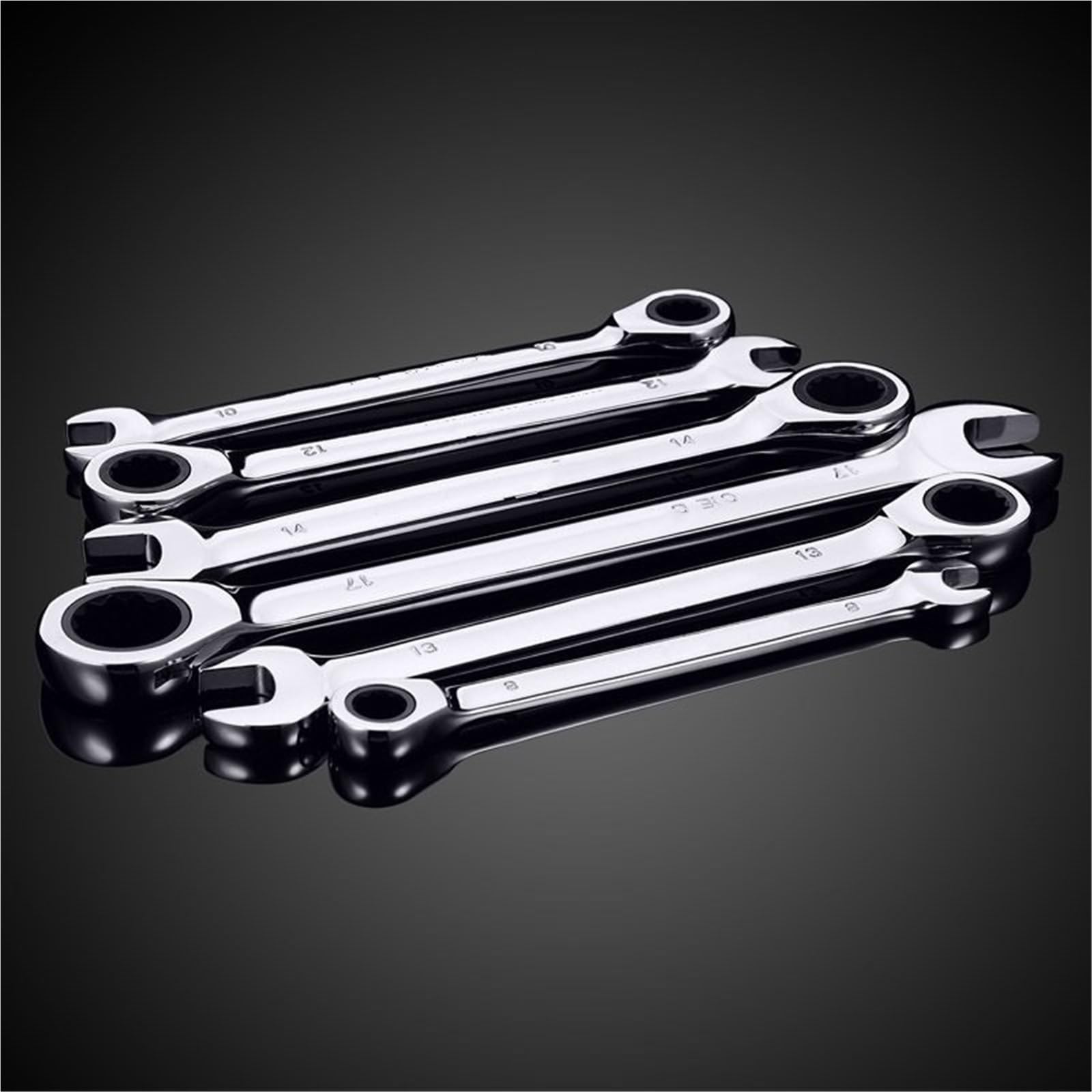 Telescopic Ratchet Zestaw kluczy płasko-oczkowych z grzechotką do narzędzia mechanicznego naprawy samochodów motocyklowych klucz dynamometryczny(9PCS)