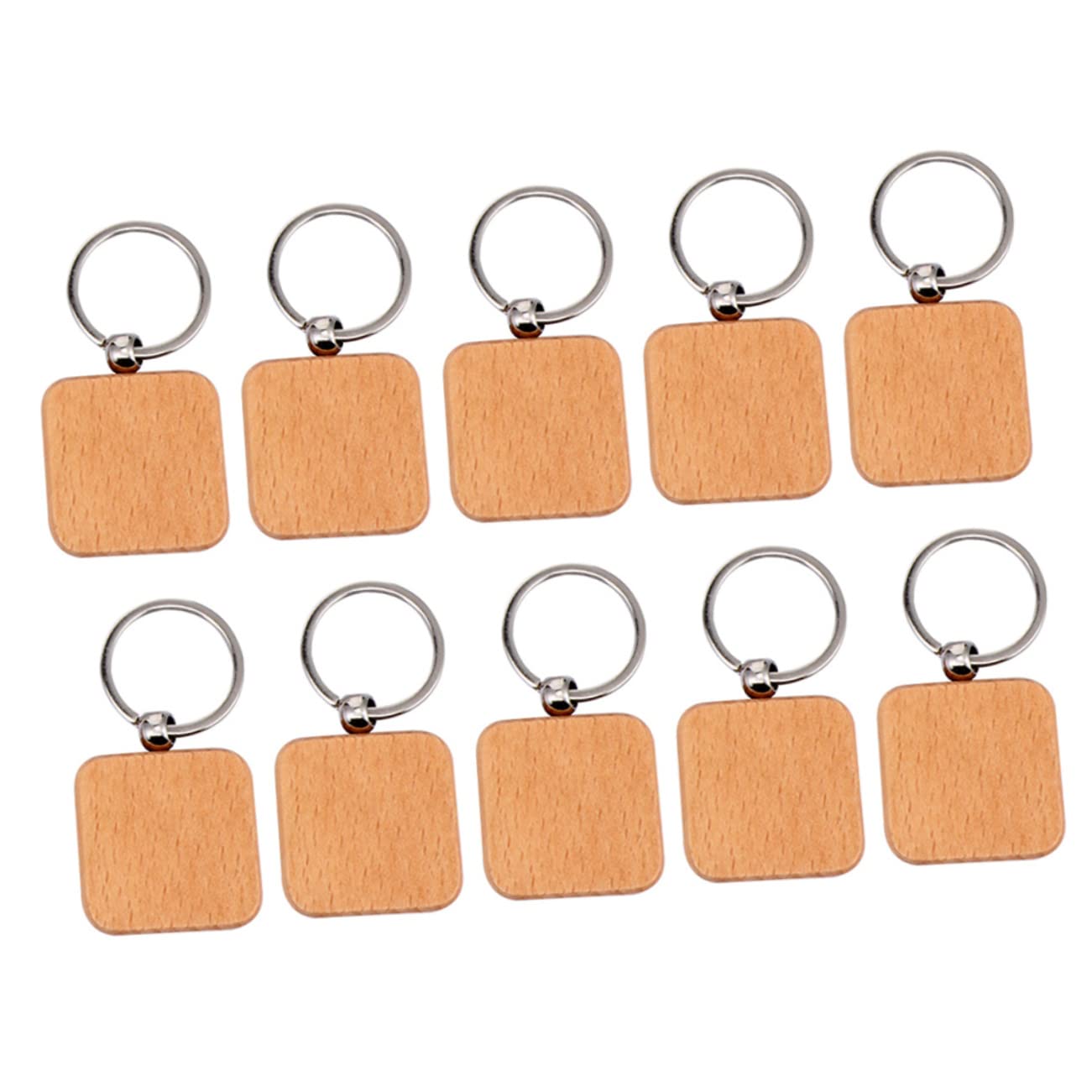STOBOK 30 Stk Schlüsselanhänger Schlüsselhalter Leerer Schlüsselanhänger Selber Machen Holzstich-rohlinge Schlüsselring Handtaschenanhänger Beschriftung Hölzern
