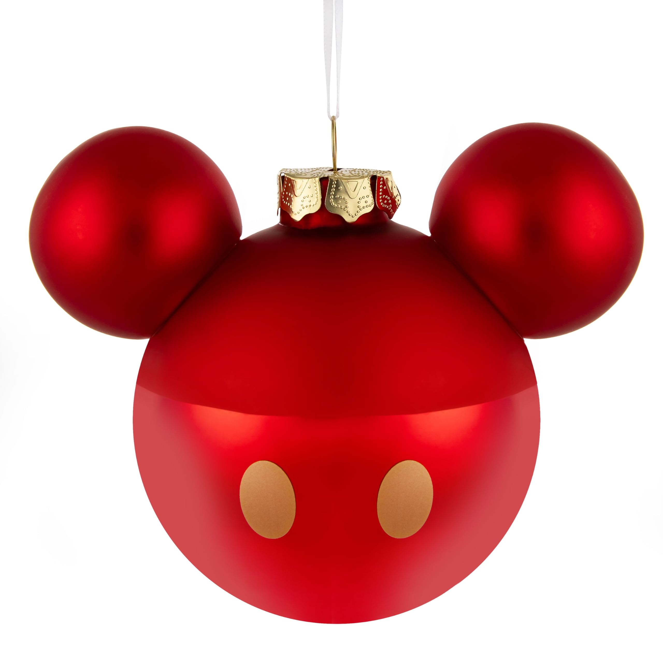 Hallmark Mickey Mouse Ears Glass Ornament, Tree Decoration, Disney, Red