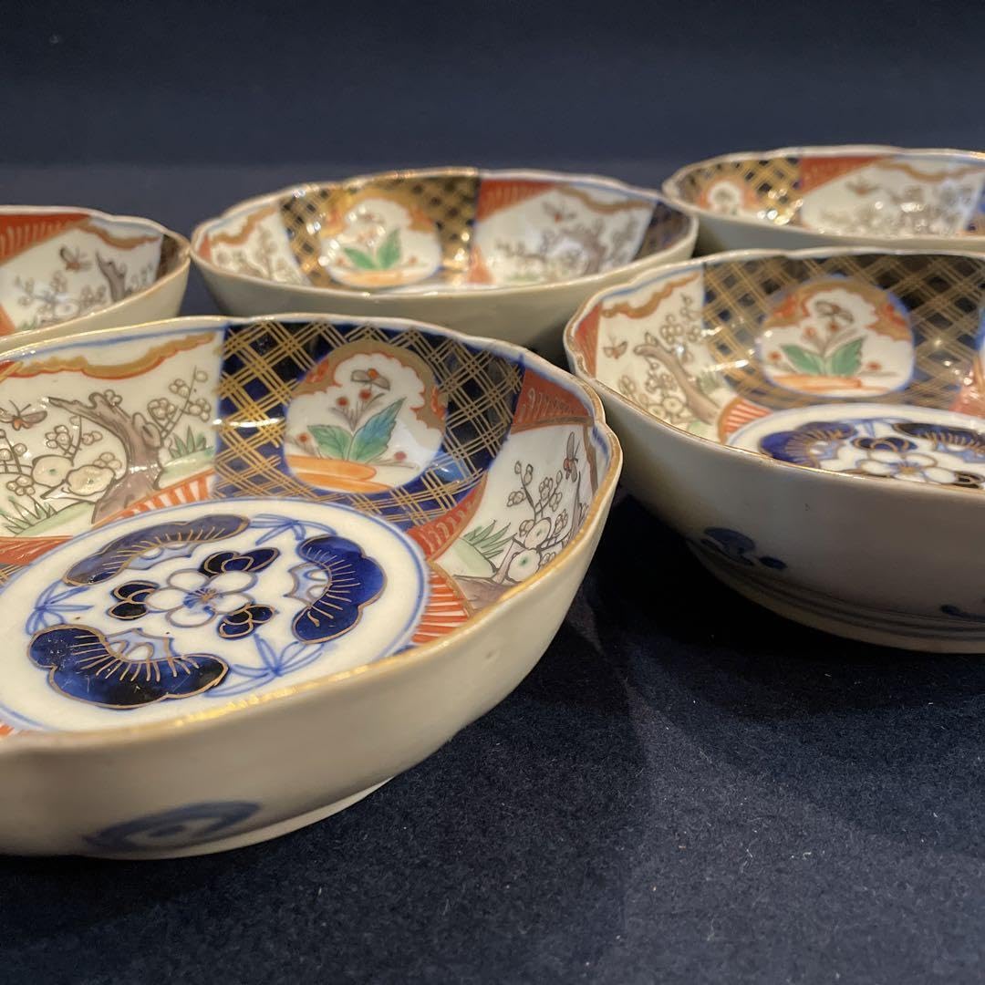 Amazon | 幕末?明治期古伊万里なます皿五客セット 時代物 骨董品 