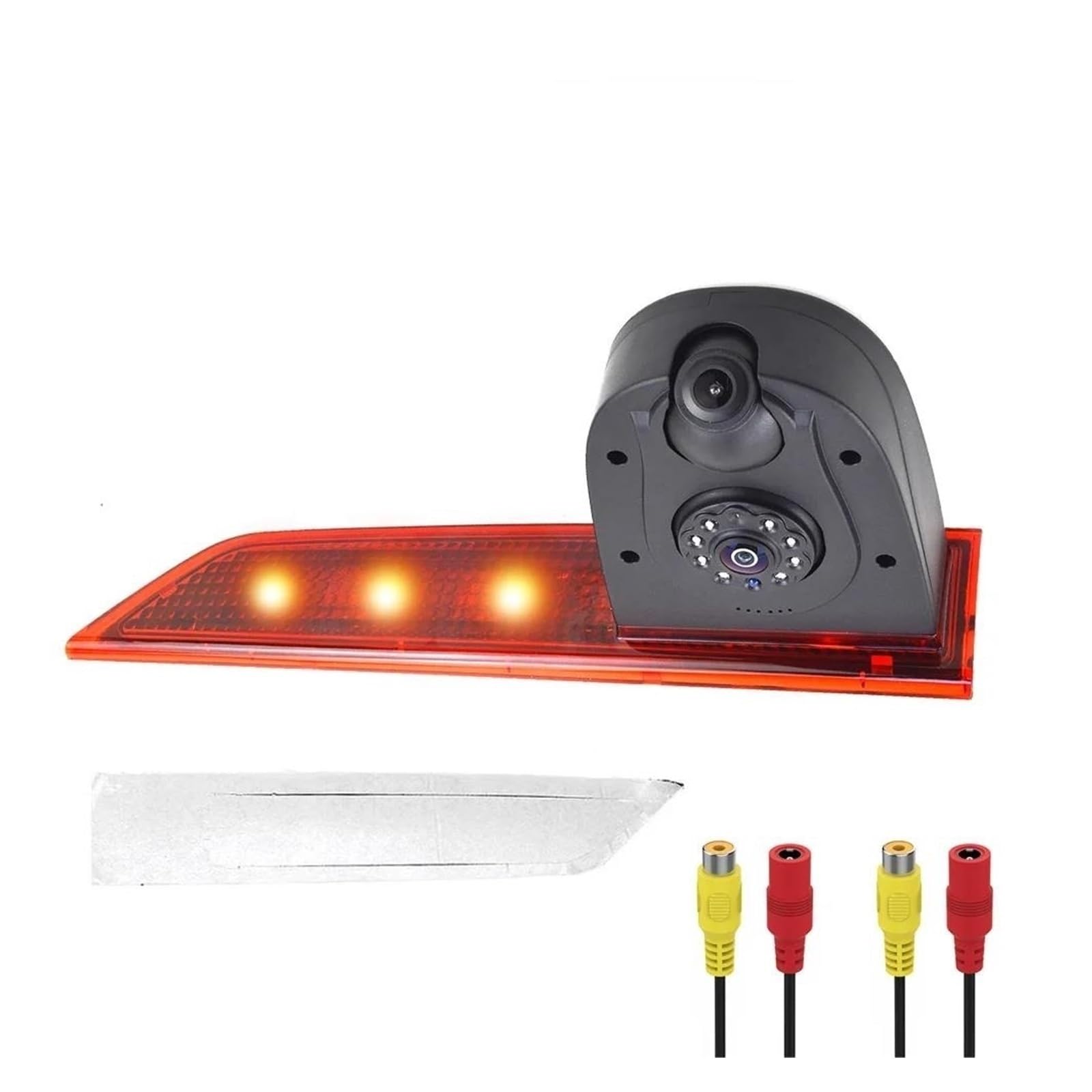 Kamera cofania z dwoma obiektywami z wbudowanym światłem stop, kompatybilna z modelami Transit i Custom (wersja LED) od 2016 do dzisiaj.