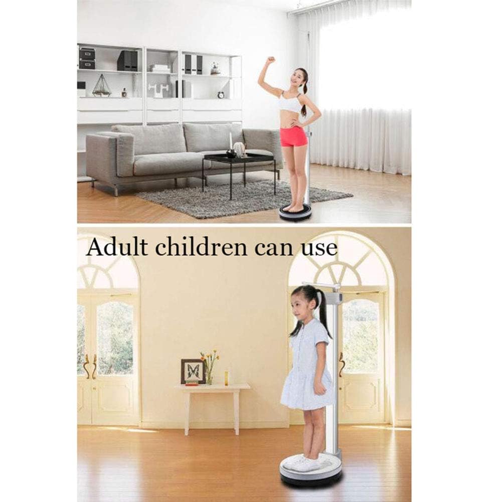 Balanza digital de grasa corporal, balanza ultrasónica de altura y peso, con varilla de medición de altura y pantalla LCD, para gimnasio en casa.