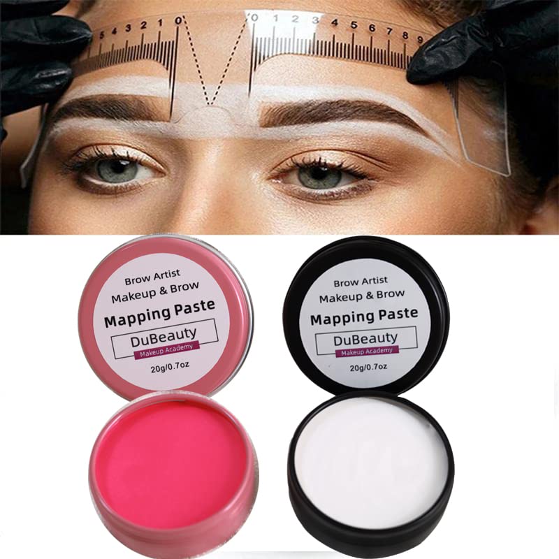 Miniatura 9 de Pasta de mapeo Microblading de 0.71 onzas (0.71 oz) - Marcador de cejas y cejas rosadas - Herramienta de maquillaje permanente para posicionamiento