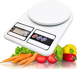 Balança de Cozinha Digital para Alimentos e Comida Alta Precisão até 10 kg Dieta Fitness Academia Marmita Saudável