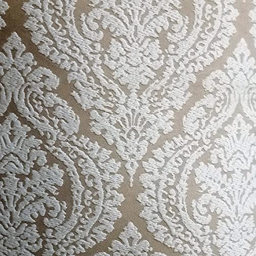 The Homecentric Damask Decorative Throw Pillow Cover, Couch Cushion Cover, 22 X 22 Natural Ivory Damask Pillow Cover, Fabric Pillow Cover, Ivory Pillow Cover 22X22 Inch (55X55 Cm) - Glow Ivory Damask #TOP3