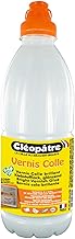 Cléopâtre - LCC1-1000 - Vernis Colle brillant - Flacon 1 kg 8 x 8 x 27 cm Blanc
