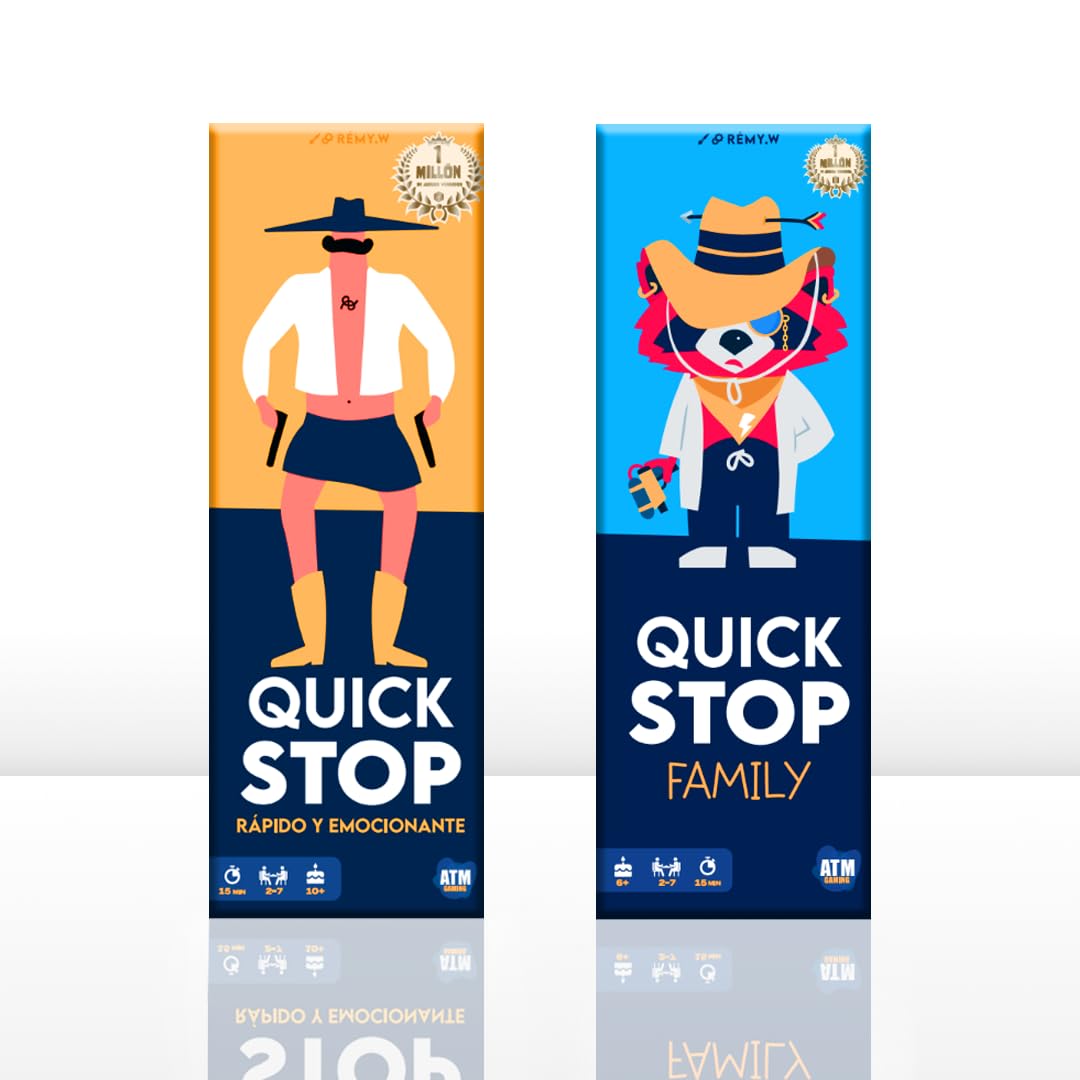 QuickStop (Amigos y Familia) - Dinámico y Divertido - De 2 a 7 Jugadores - Gran Premio del Juguete 2024 - Regalo Navidad