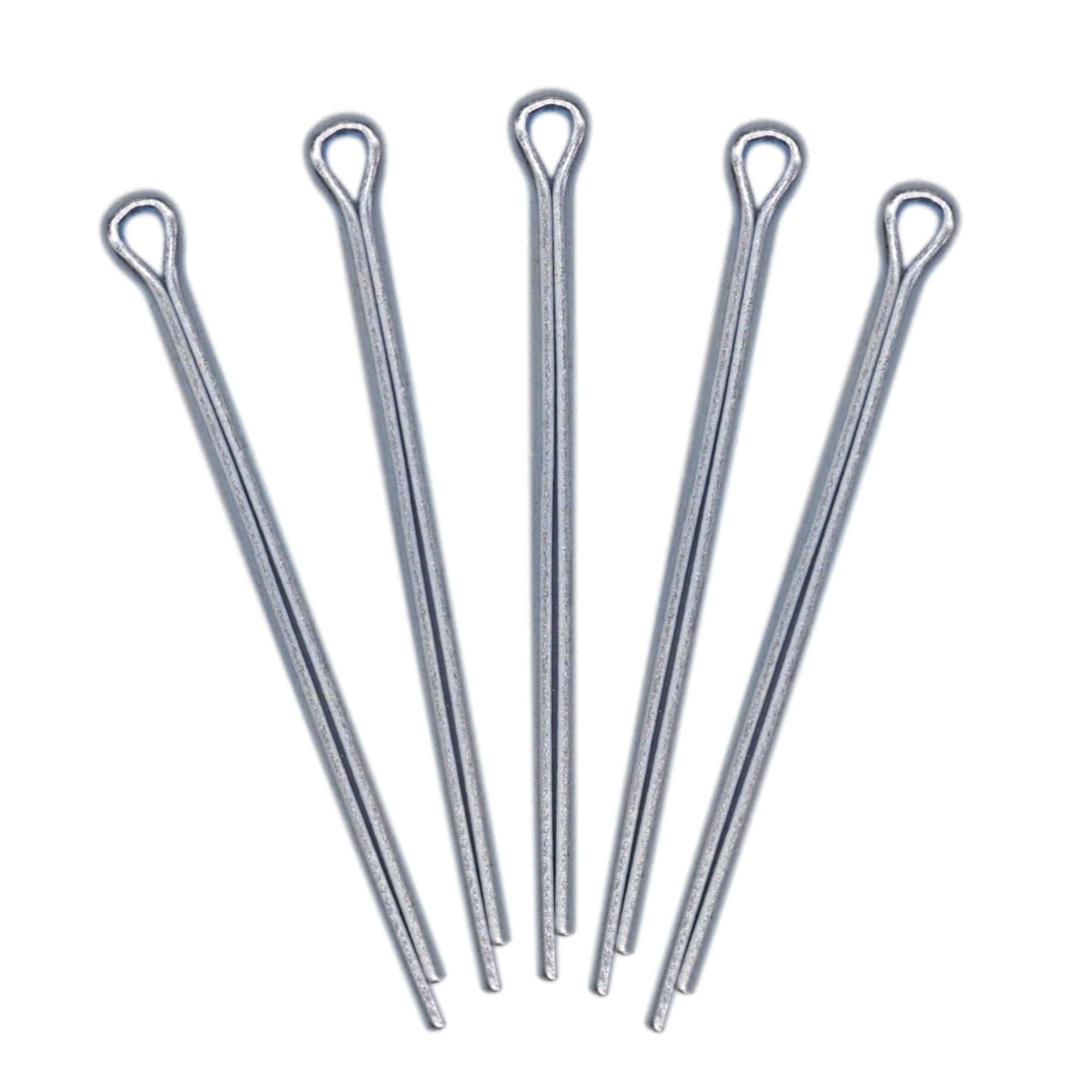 SKIR'CO (100 pcs) Zinc Plated Steel Cotter Pins 2 x 40 mm, Split Pins, DIN 94, Metal Cotter Pins
