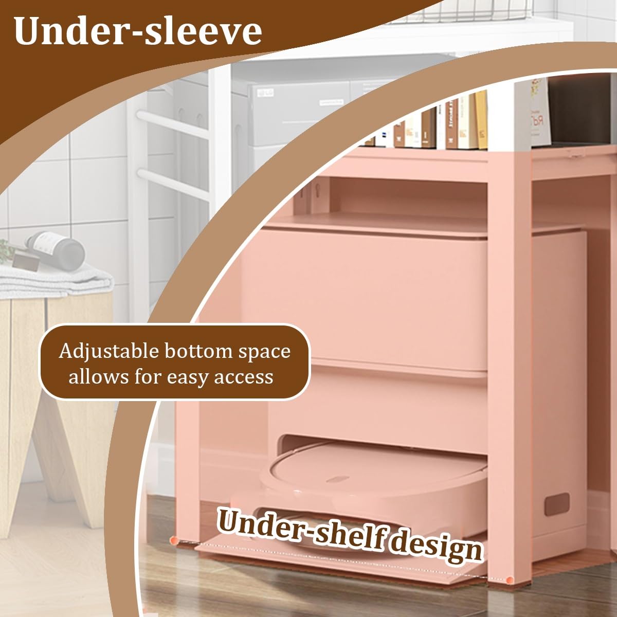 SOFACHEN Roboter Staubsauger Regal - Aufbewahrungstisch 60x35x103cm Weiß