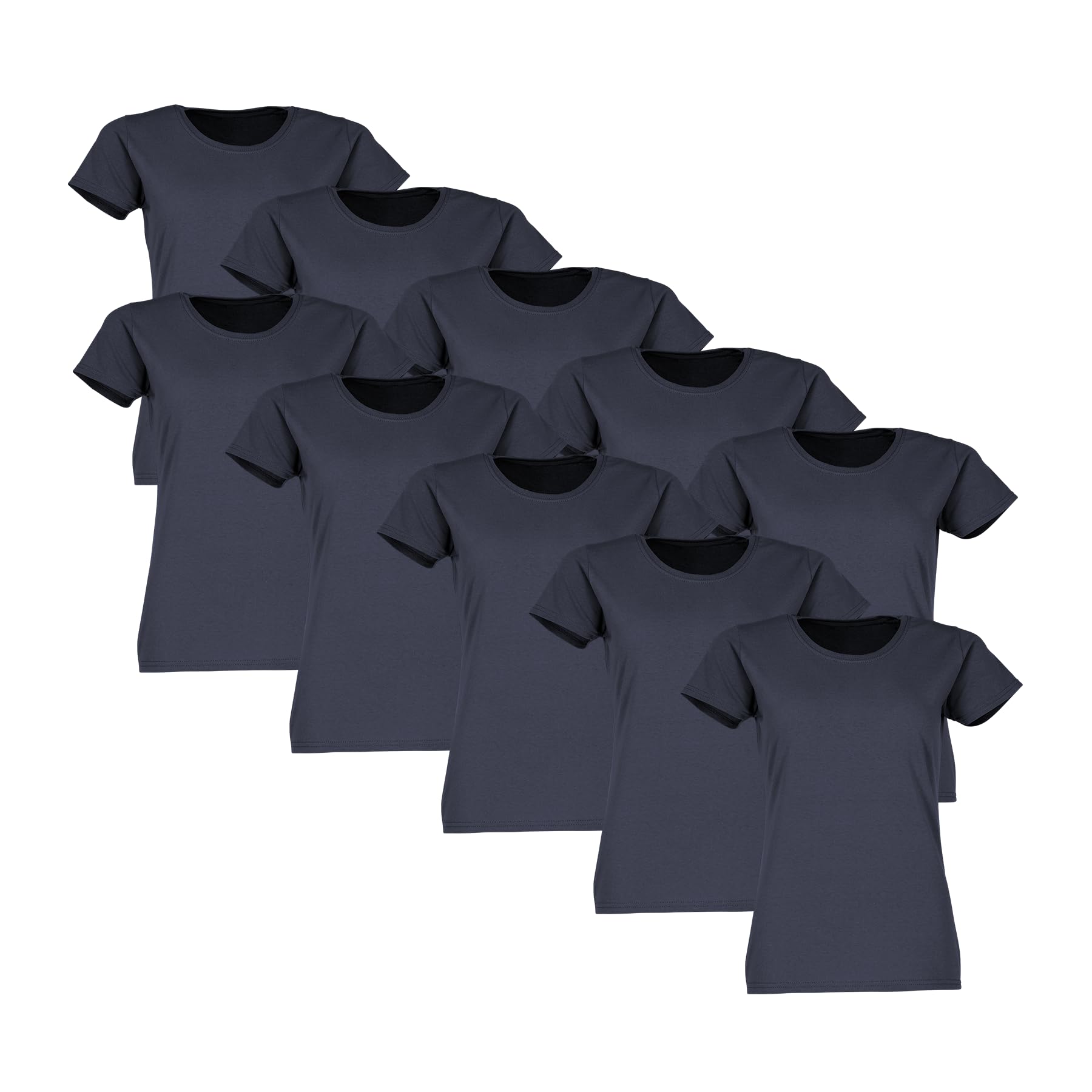 Fruit of the Loom 10er Pack Ladies´ Valueweight T Damen T-Shirt, Deep Navy, XXL